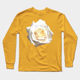 White Rose Art Vector Long Sleeve T-Shirt